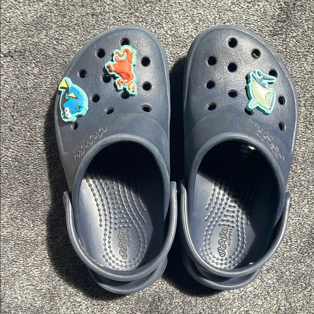 CROCS Blue Sandals with Perforated Design and Heel Strap